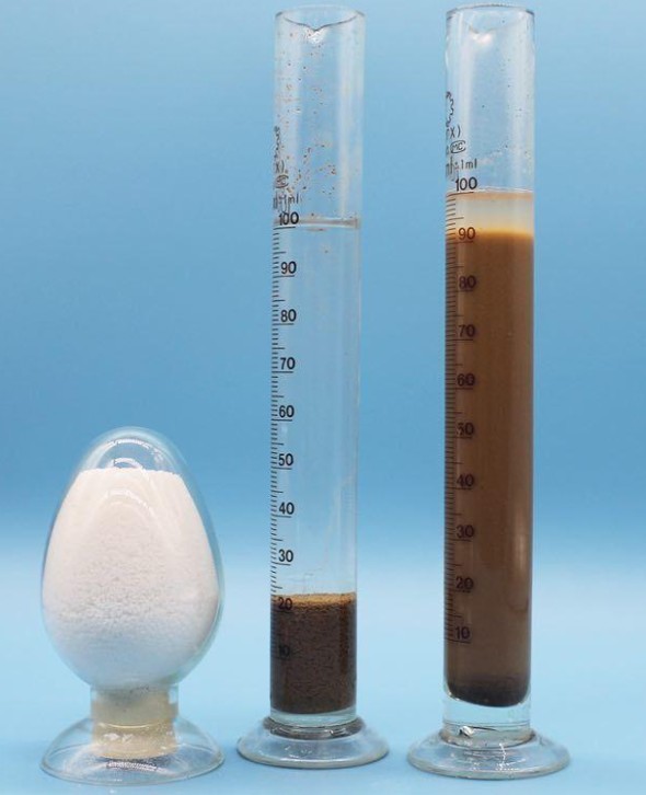 Why was the desired result not accomplished by polyacrylamide?